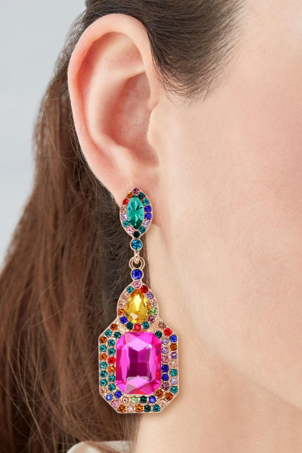 Alloy Rhinestone Dangle Earrings Hauptbild