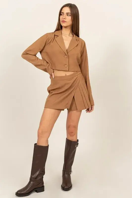 HYFVE Cropped Button-Down Blazer