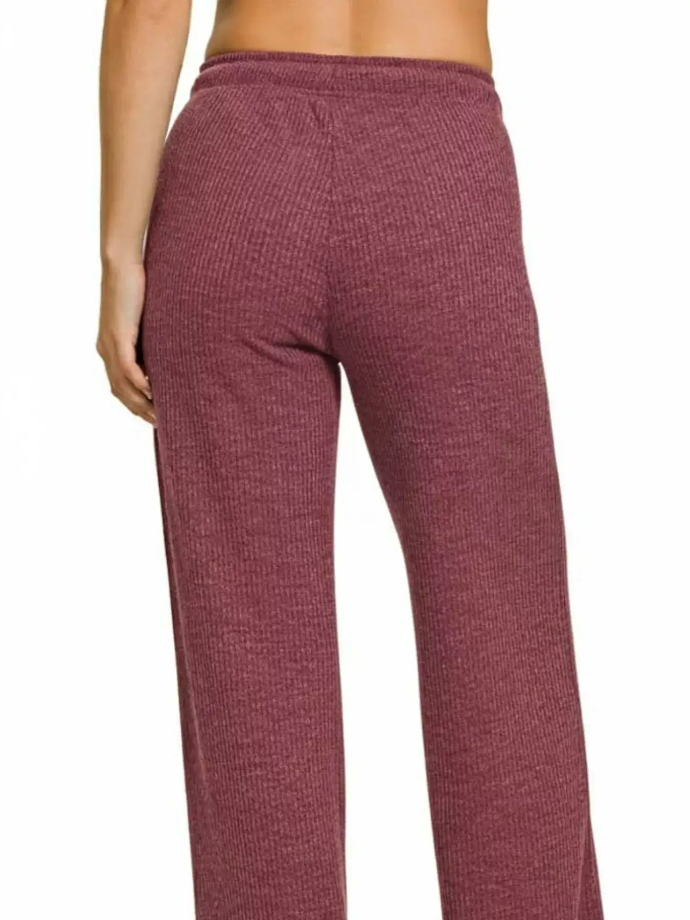 Zenana Ribbed Drawstring Lounge Pants