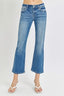 RISEN Full Size Low Rise Crop Flare Jeans Plus Size