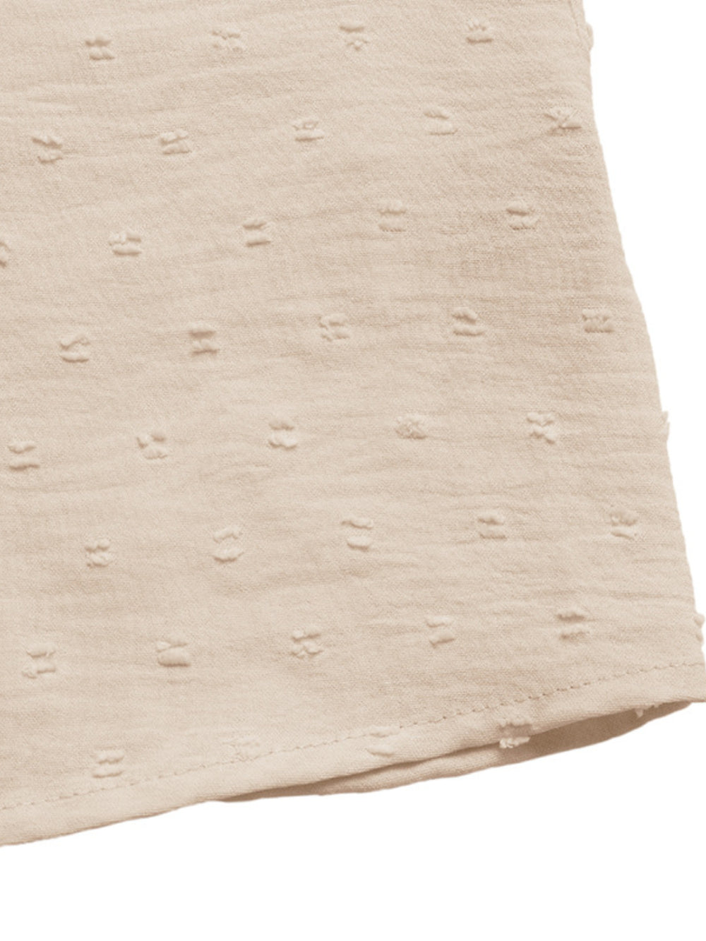 Swiss Dot Cutout Button Down Shirt