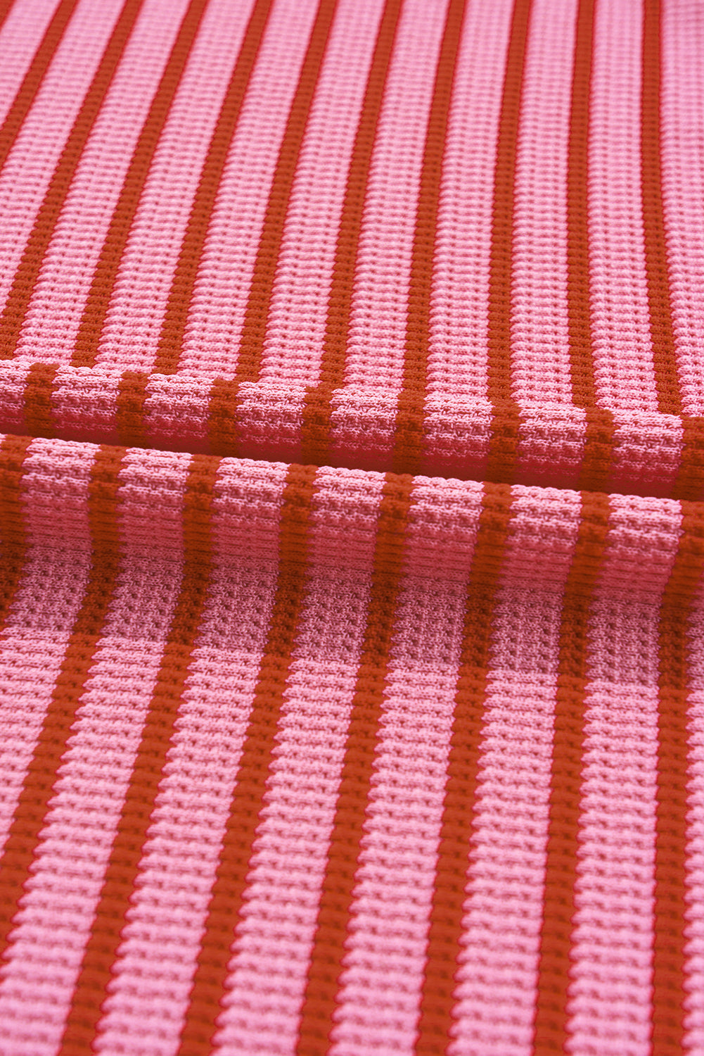 Contrast Striped Round Neck Short Sleeve T-Shirt