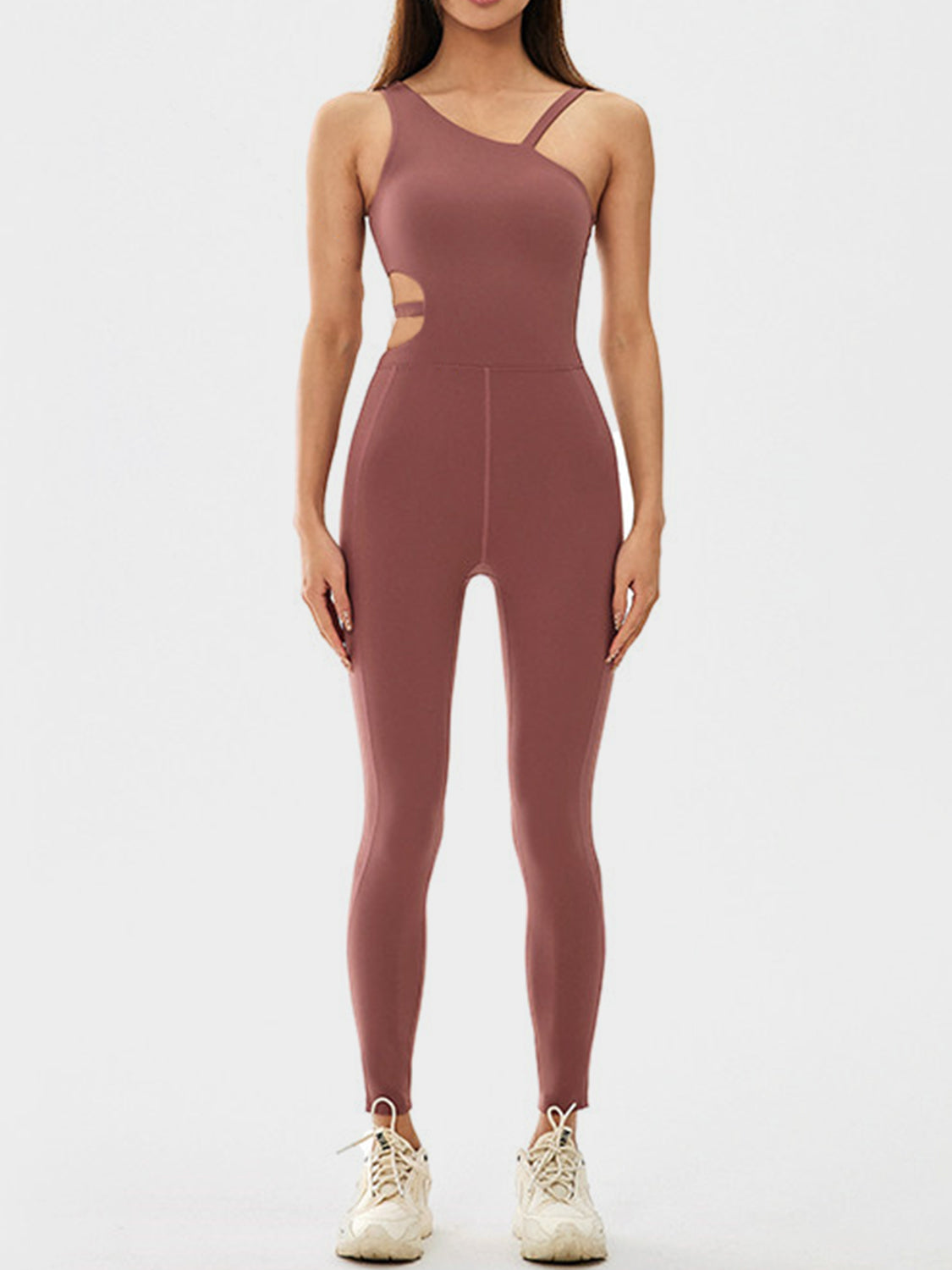 Cutout Asymmetrical Neck Active Jumpsuit Hauptbild