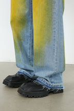 Men's Contrast Baggy Jeans