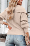 Zip Up Long Sleeve Cardigan - felvior