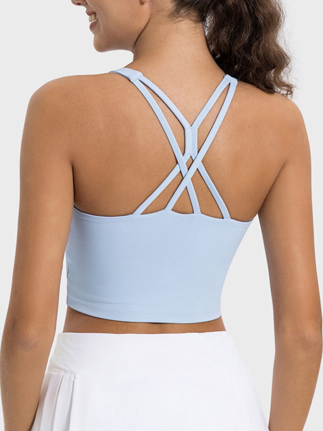 Millennia Crisscross Round Neck Active Tank - felvior
