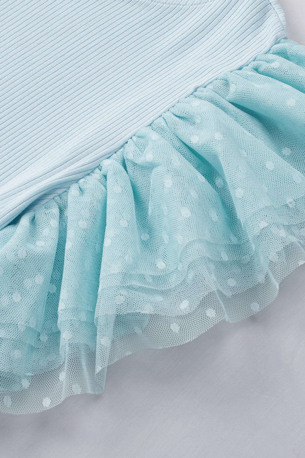 Ruffled Round Neck Cap Sleeve Top