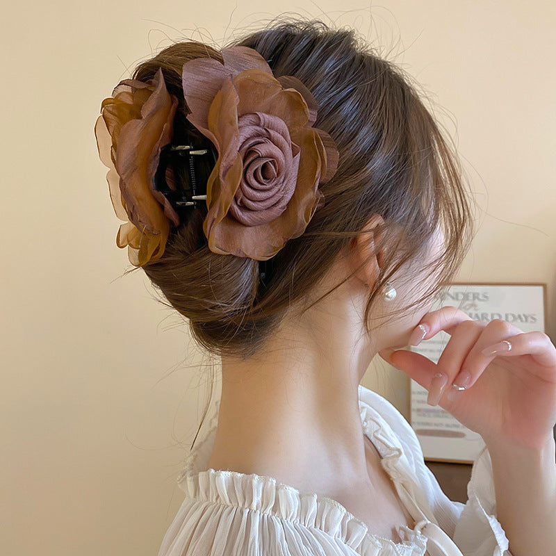Flower Acrylic Hair Claw Clip - felvior