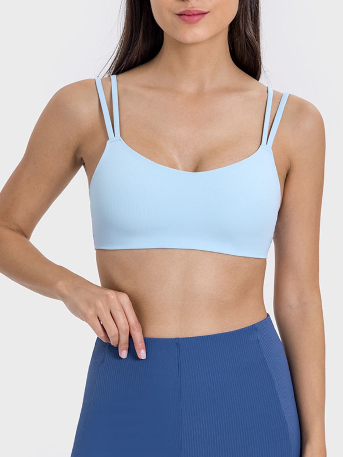 Millennia Scoop Neck Double Strap Active Cami - felvior