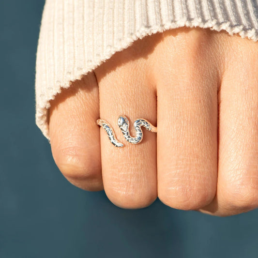 925 Sterling Silver Snake Ring - felvior