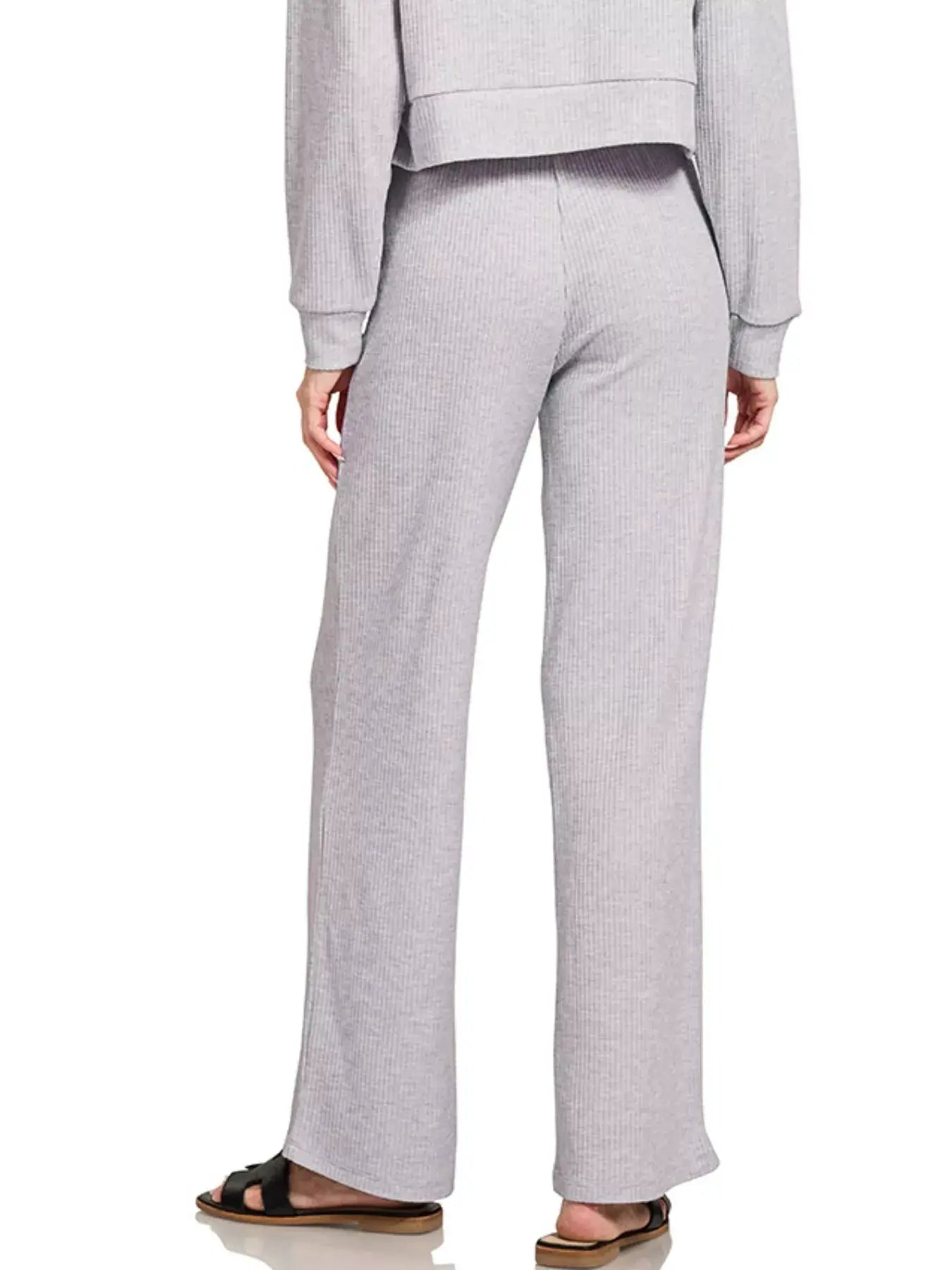 Zenana Ribbed Drawstring Lounge Pants