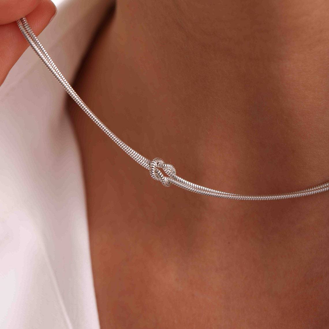 Titanium Steel Knotted Necklace - felvior