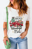 Graphic Round Neck Short Sleeve T-Shirt - felvior