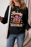 Jack-O'-Lantern Round Neck Long Sleeve Sweatshirt - felvior