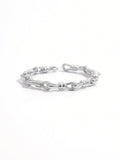 925 Sterling Silver Knot Shape Open Ring - felvior