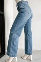 Button Fly High Waist Jeans