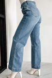 Button Fly High Waist Jeans - felvior