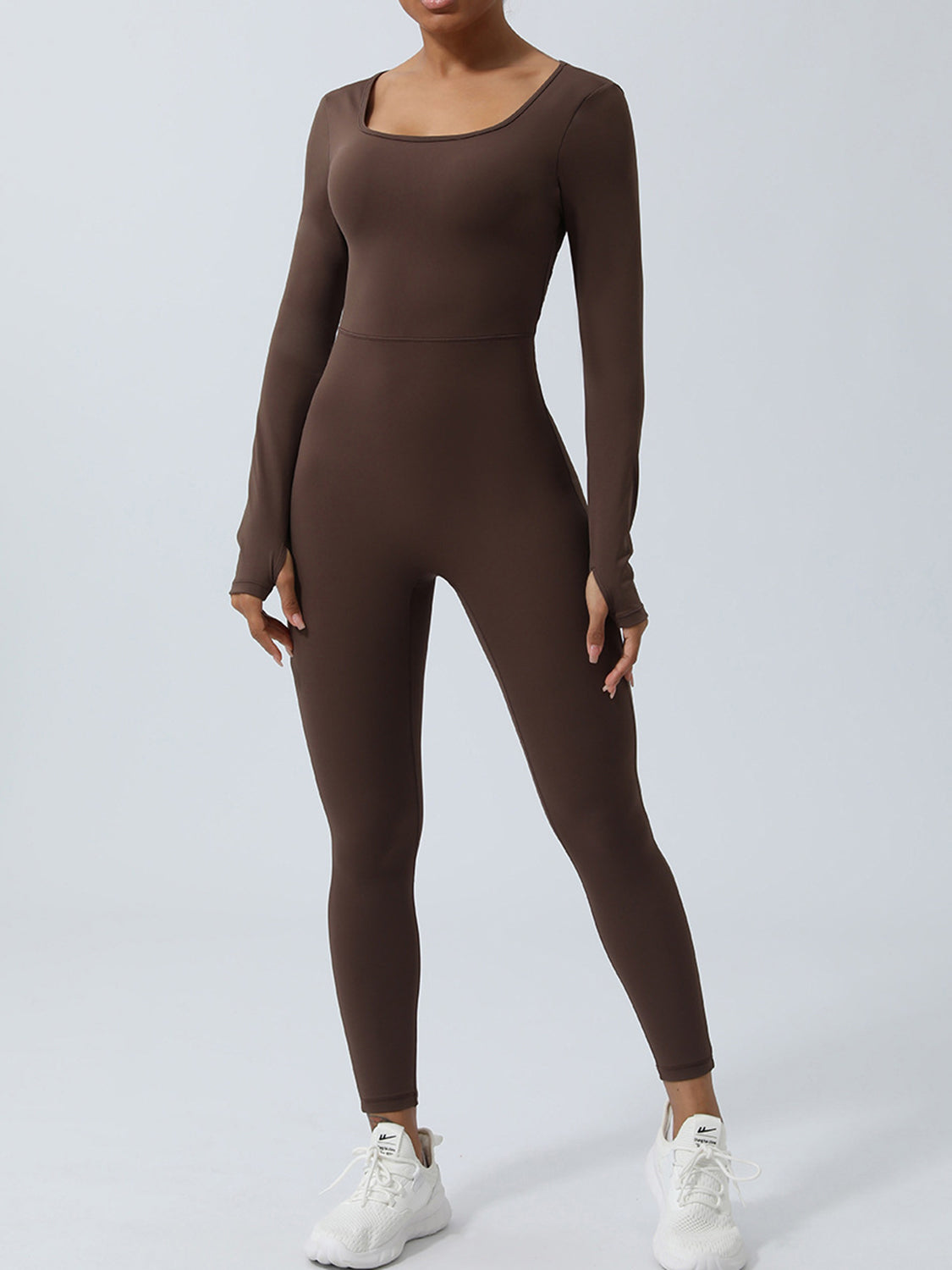 Twisted Backless Long Sleeve Jumpsuit - felvior