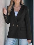 Perfee Lapel Collar Long Sleeve Blazer - felvior
