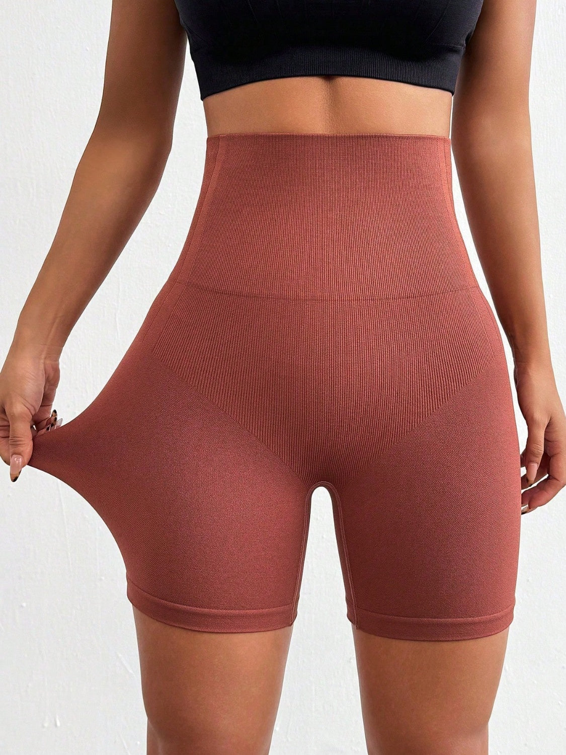Seamless High Waist Active Shorts - felvior
