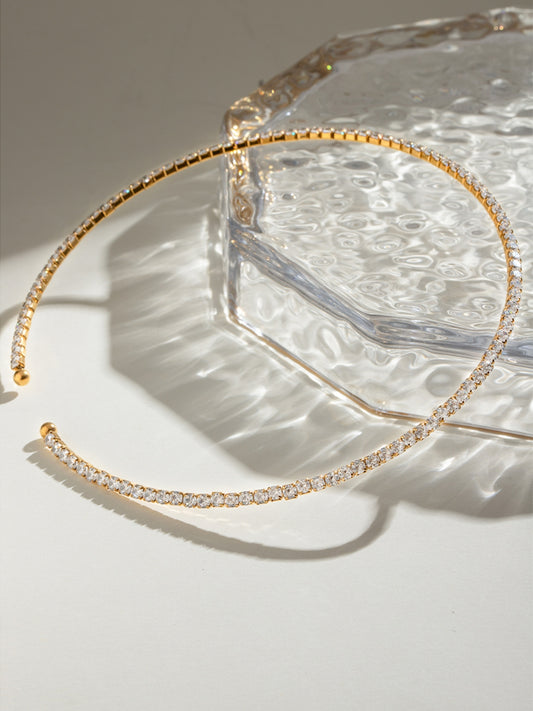 Stainless Steel Inlaid Zircon Necklace - felvior