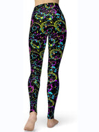 Abstract Print High Waist Active Leggings