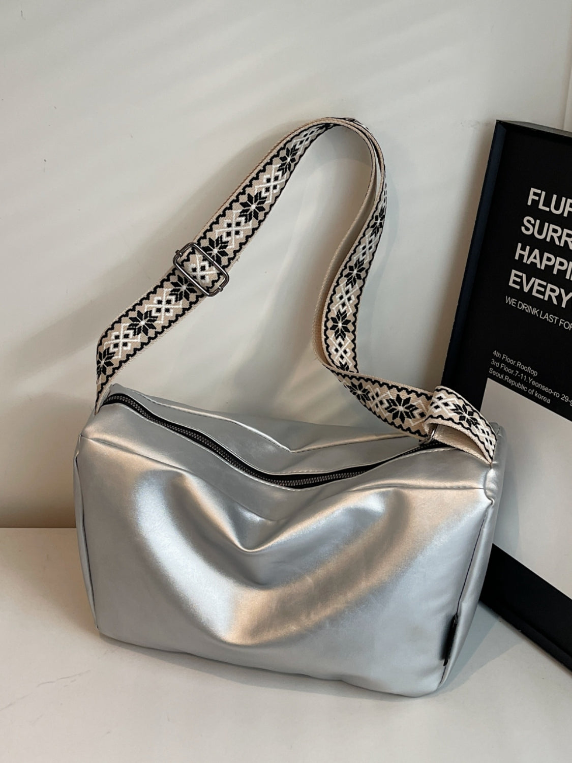 PU Leather Adjustable Strap Crossbody Bag Main image