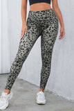 Leopard Print Wide Waistband Leggings - felvior