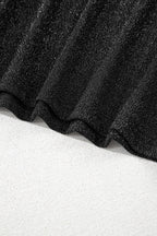 Bow Back Round Neck Short Sleeve Blouse