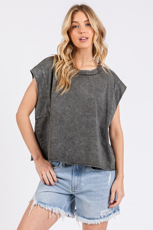 Mittoshop Round Neck Cap Sleeve T-Shirt Hauptbild