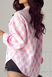 Geometric Print Textured Flap Pocket Shacket - felvior