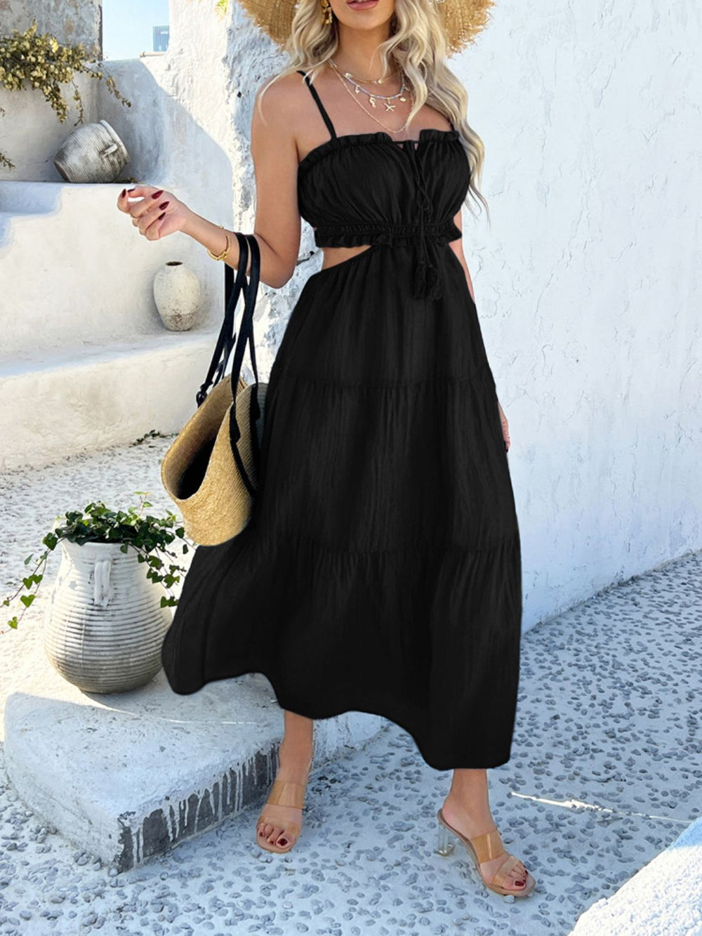 Devine Tie Back Cami Midi Dress