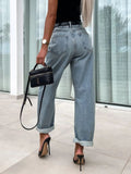 High Waist Wide Leg Jeans - felvior