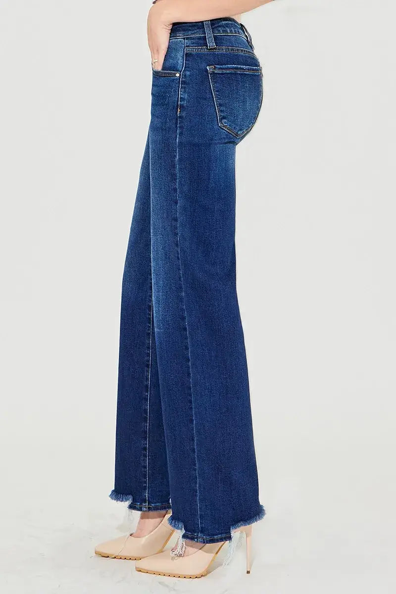 RISEN Full Size Low Rise Wide Leg Jeans Plus Size