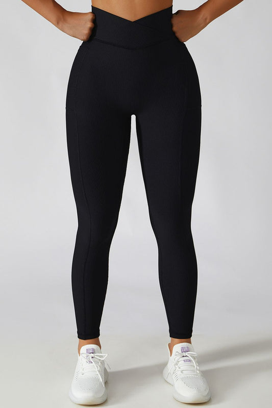 Basic Bae Crossover Waist Active Leggings - felvior