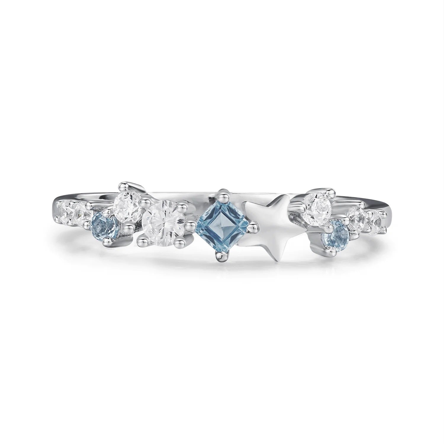 Star Inlaid Zircon Ring - felvior