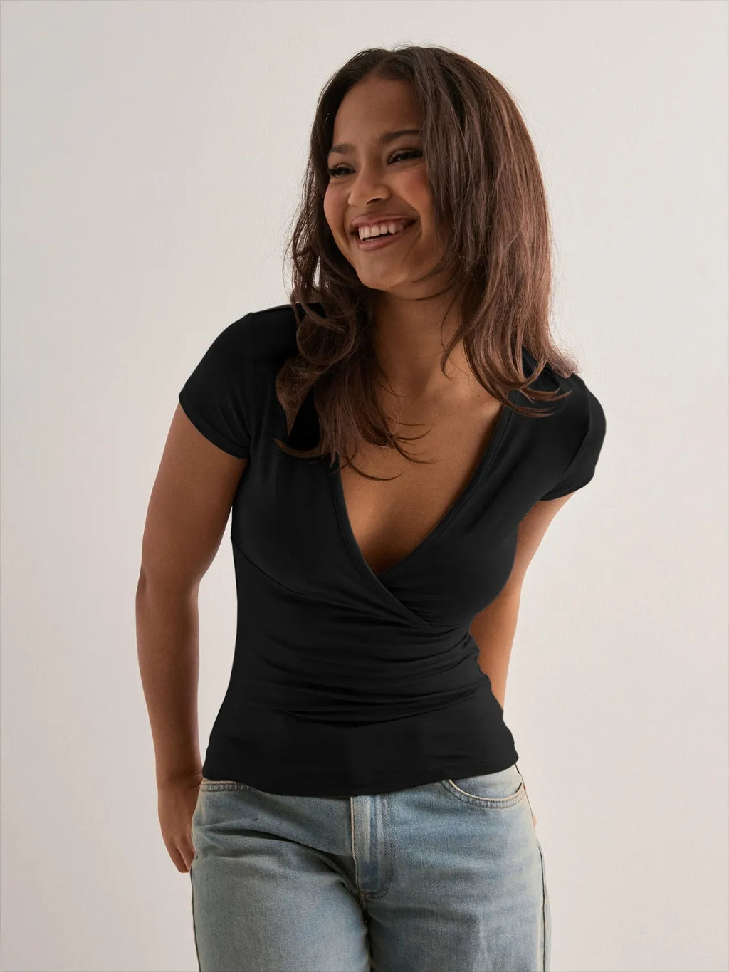 Surplice Short Sleeve T-Shirt