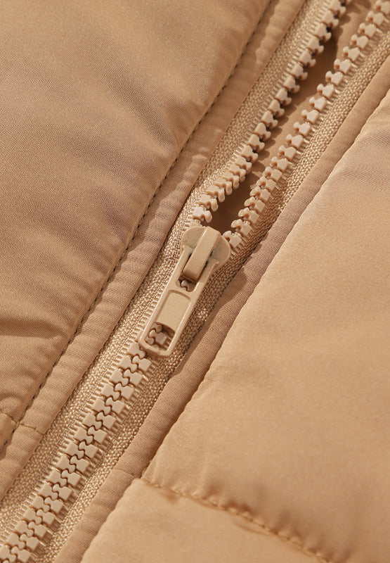 Zip Up Vest Coat with Pockets - felvior