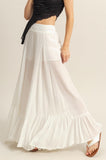 HYFVE High-Waist Ruffle Flared Wide Leg Pants - felvior