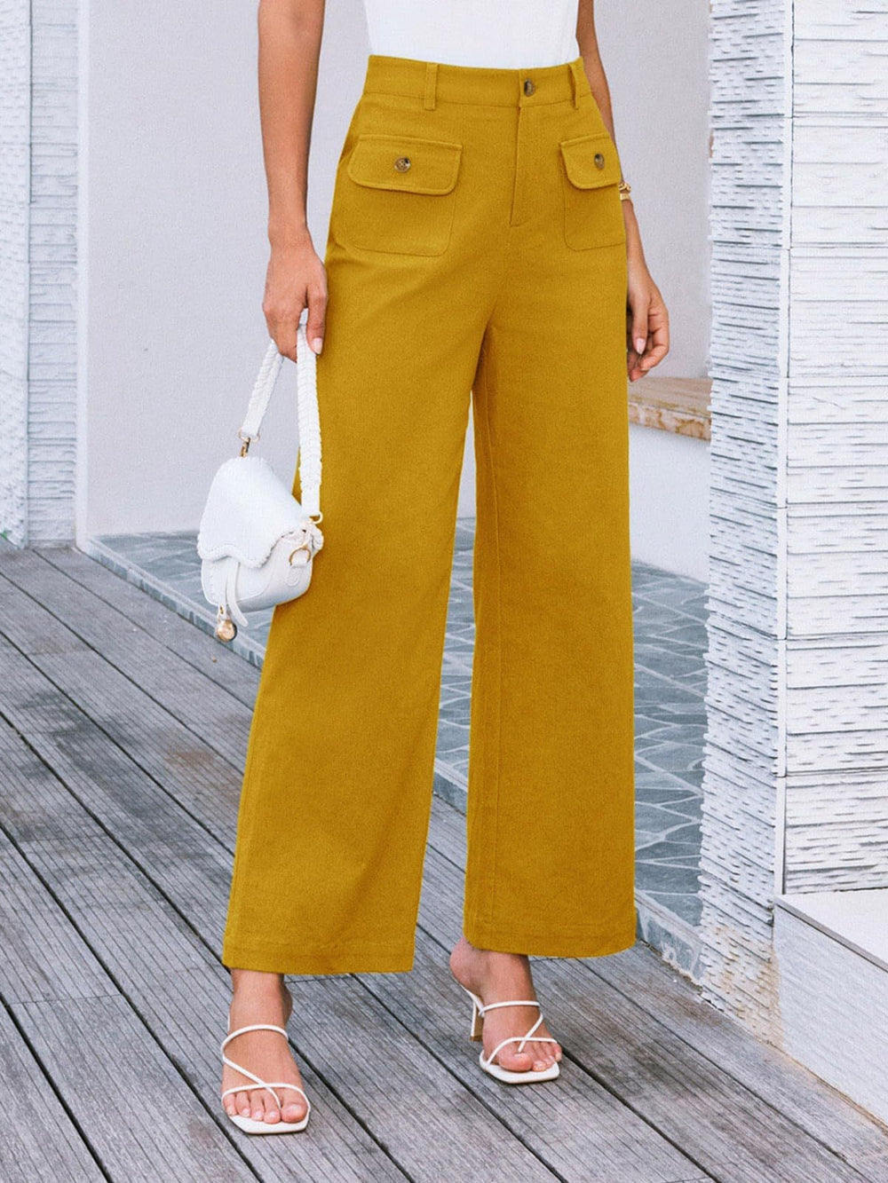 High Waist Wide Leg Pants