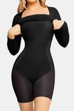 Basic Bae Full Size Built-In Shapewear Square Neck Long Sleeve Dress - felvior