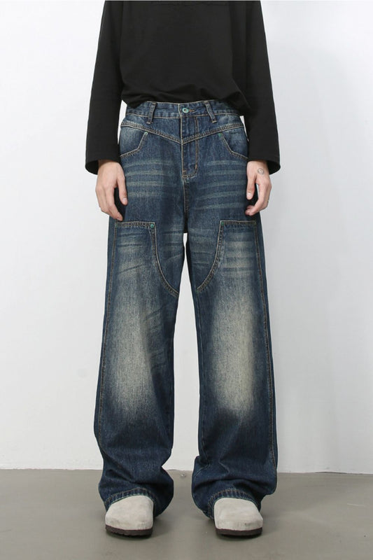 Men's Wide Leg Jeans - felvior