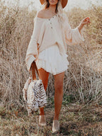 Lovelet Lace Detail Layered Skirt