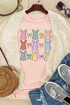 Dotty Bunny Bow Graphic Short Sleeve T-Shirt