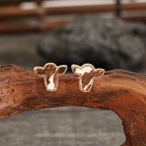 Bull Head Alloy Stud Earrings - felvior