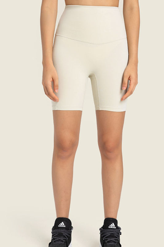 Millennia Seamless High-Rise Wide Waistband Biker Shorts - felvior