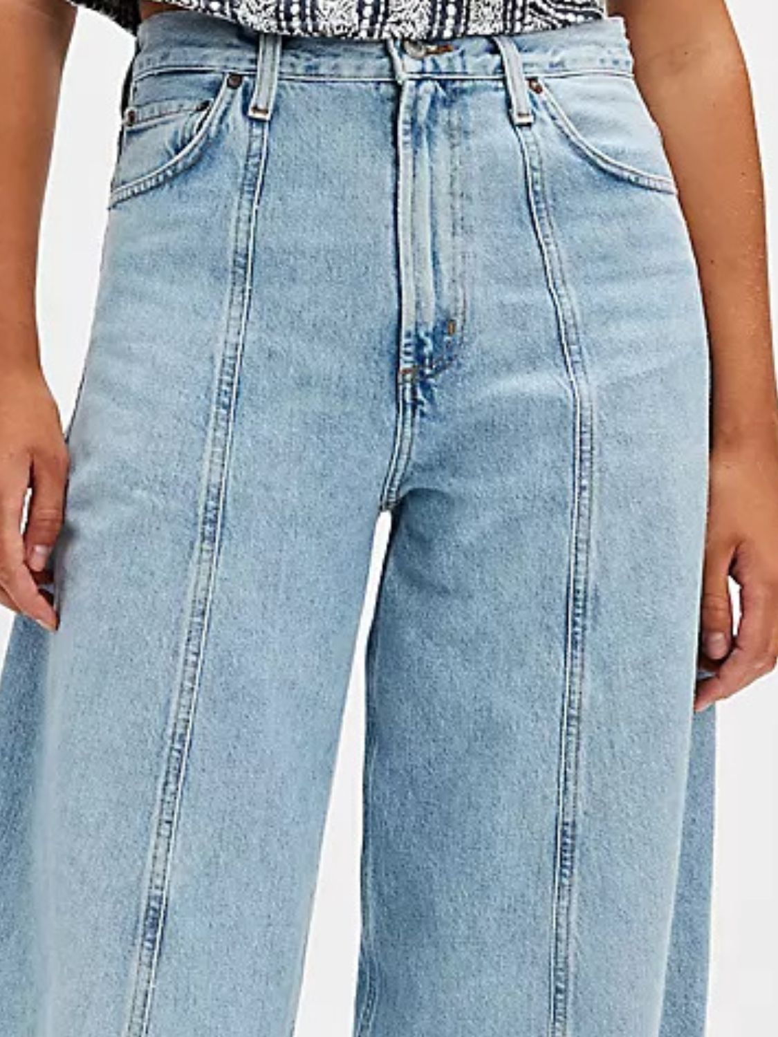 Wide Leg Jeans with Pockets - felvior
