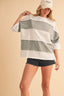 Aemi+Co Color Block Round Neck Short Sleeve T-Shirt