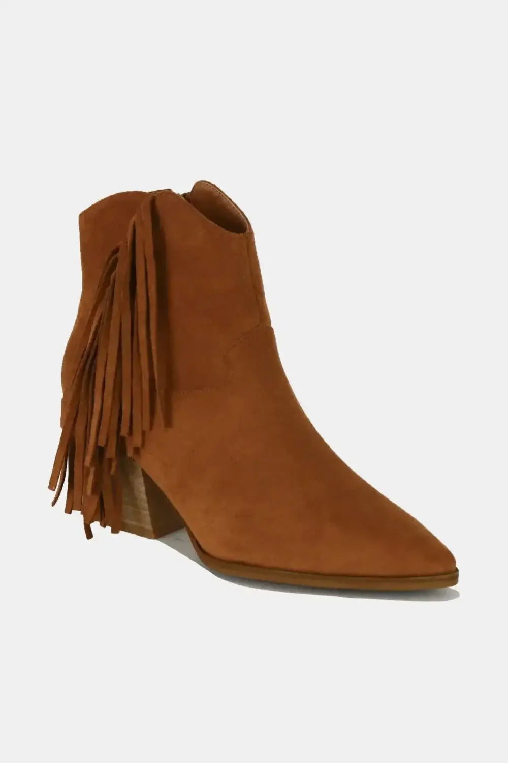 Beast Fashion Suede Fringe Point Toe Ankle Boots Image principale du produit