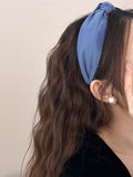 Knotted Polyester Wide Headband - felvior